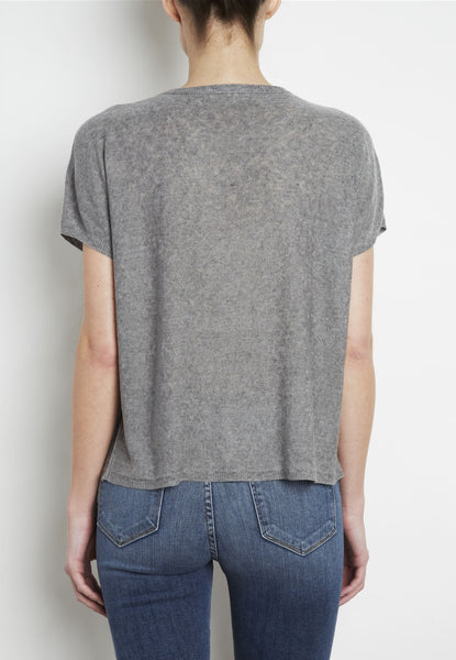 Linen Notch Neck Tee